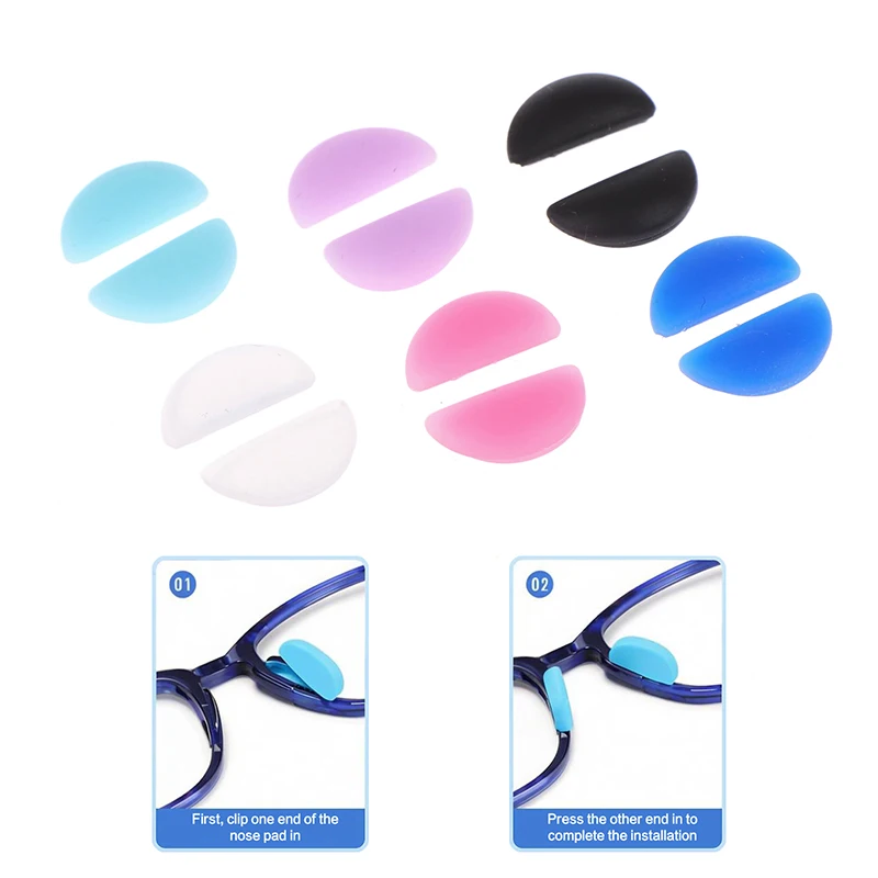 2 قطعة نظارات أطفال مضادة للانزلاق من السيليكون بطاقة مخدات أنف للنظارة نظارات شمسية لدعم الأنف ملحقات النظارات #1