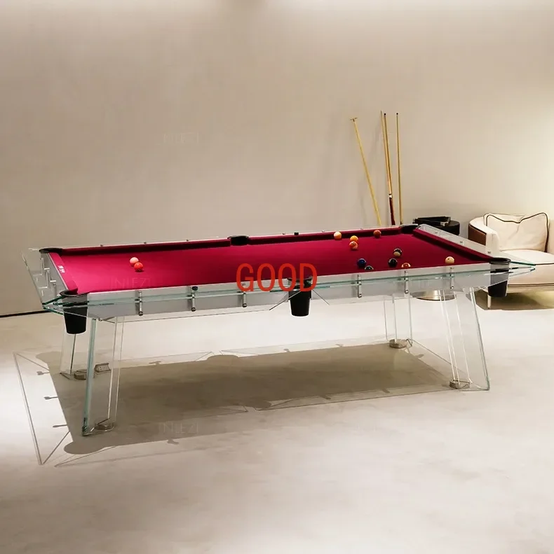 Acrylic Italian Crystal Pool Table High-End Indoor Home Villa Ball Table