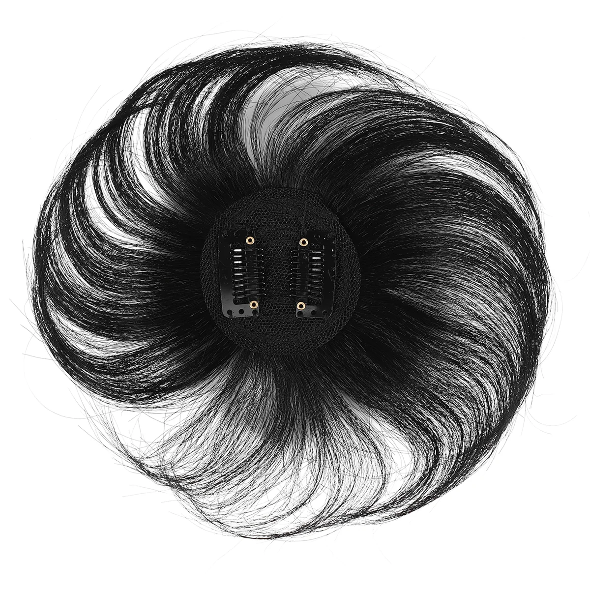 Human Hair Topper Wig with Bangs Increase the Amount of Hair on the Top of the Head to Cover the White Hair Hairpiece A