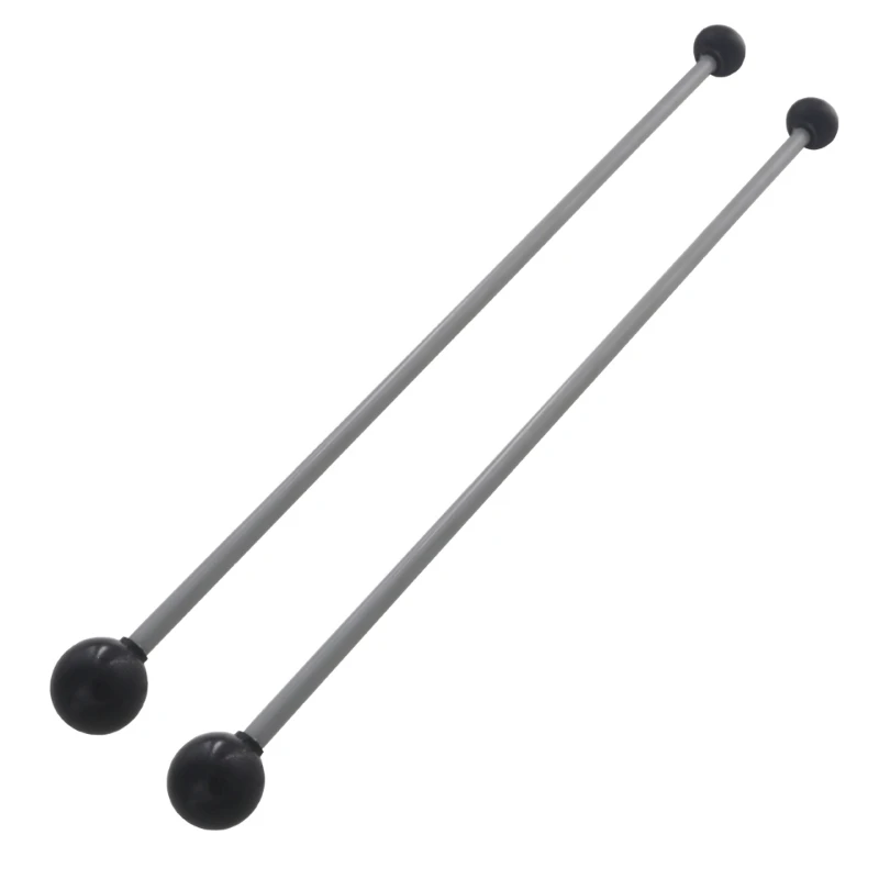 1 Pair Rubber Black Drumstick Double Head Marimba Mallets Xylophone Mallets