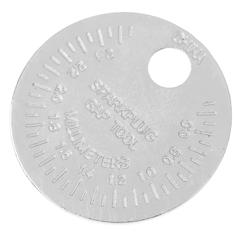 Coin-Type Spark Plug Gage Caliber Measuring Tool 0.6-2.4mm Range Ignition Spark Plug  Gauge Tool Caliber Measuring Tool