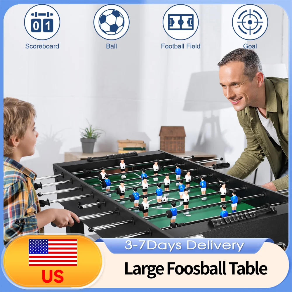 

Полноразмерный футбольный стол для соревнований, динамичное управление мячом, для домашней игровой комнаты, клуба, отеля, школы, развлекательных заведений