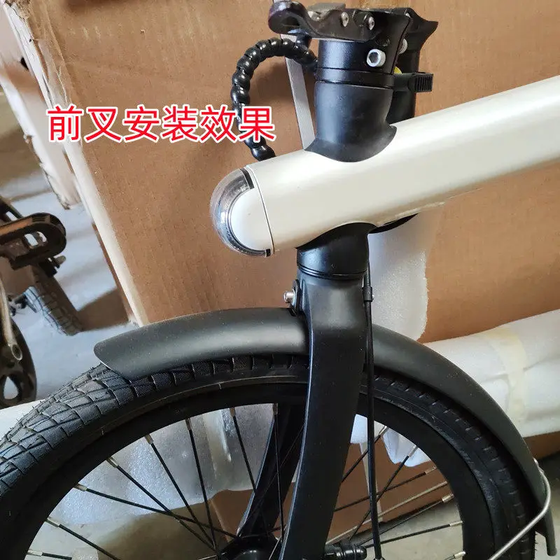 20 Zoll Scheibenbremsen-Vorderradgabel aus Aluminiumlegierung, starre Gabel, 406 Faltrad, Lithium-betriebene Fahrradgabel, zahnlos, 28,6 mm, 100 mm Gabel – Detail 1