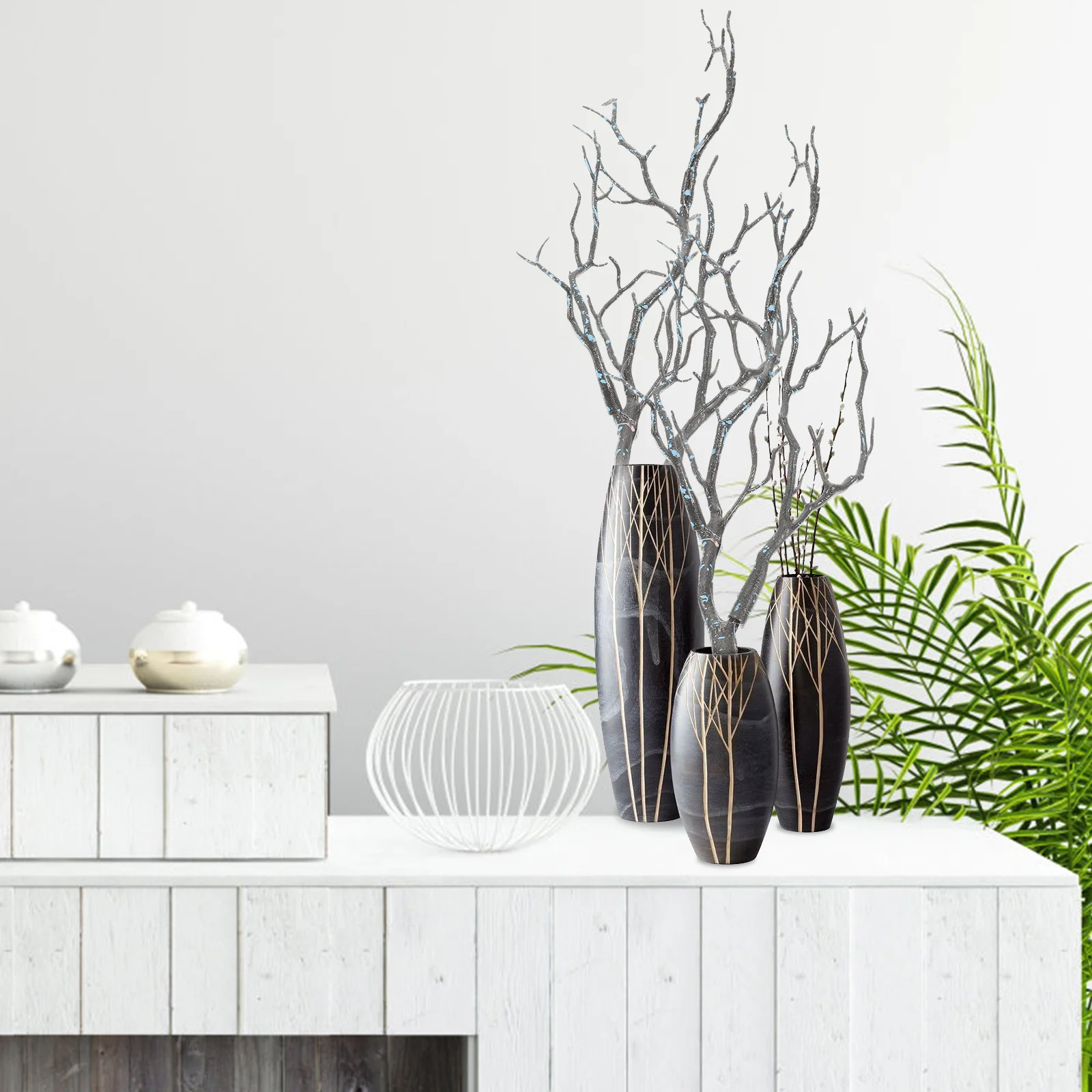 

Branches Black Fake Tree Branches Decorative Faux Stems For Vase Decor Halloween Artificial Dried Twigs Floor