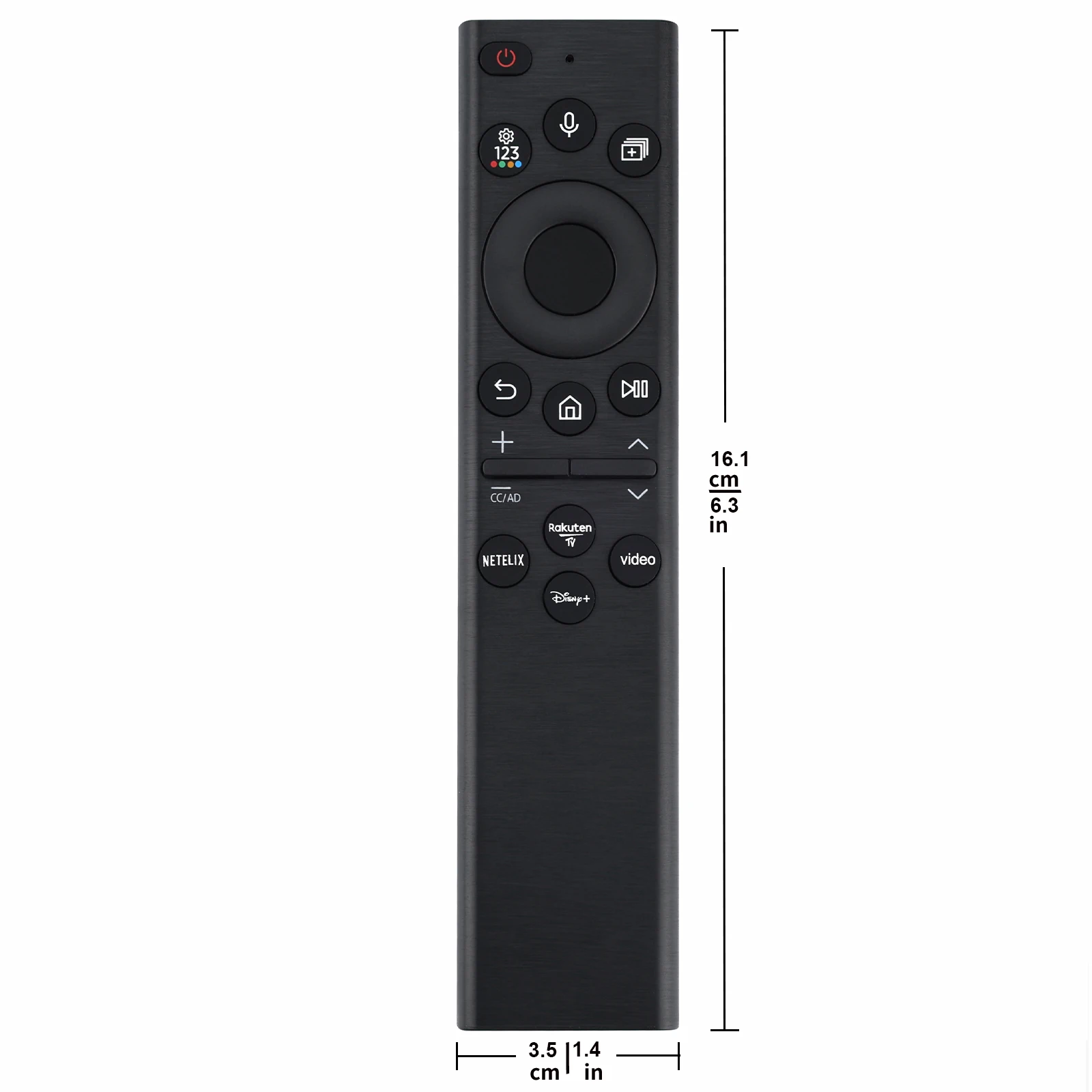 Voice TV Remote Control 01385A with Netflix Rakuten TV Amazon Video Disney+ Quick Keys Compatible with Samsung Models