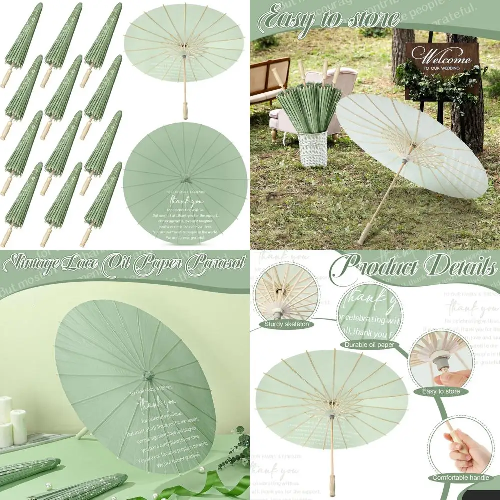 

Wholesale Vintage-Style Paper Umbrellas for Weddings - 23.6 Inch Japanese Chinese Decorative Sun Umbrellas for Bridal Party and