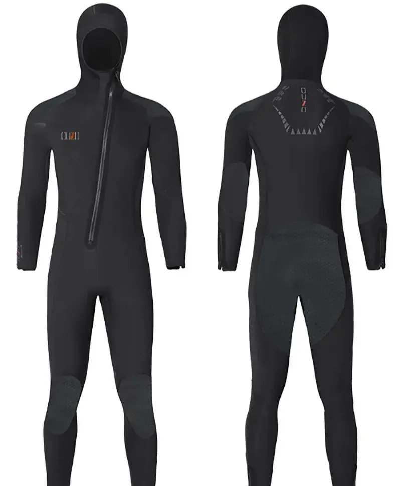 

Ouzo Thickened New 5mm Wetsuit Cr Super Elastic One-Piece Water Sports Free Diving Surfing Winter Swimsuit