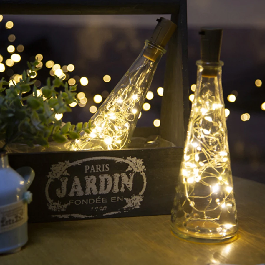 LED Tappo per bottiglia di vino Stringa di luce Filo di rame Luce artigianale Filo di rame per interni Luce Festival Luce decorativa per esterni