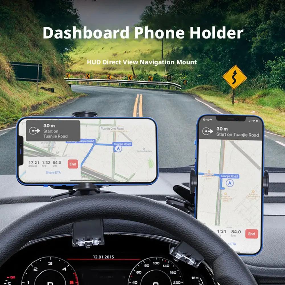 Universal Car Phone Holder Dashboard – Multi-Function Auto Air Vent & Dashboard Mount, Gravity Link Navigation Bracket