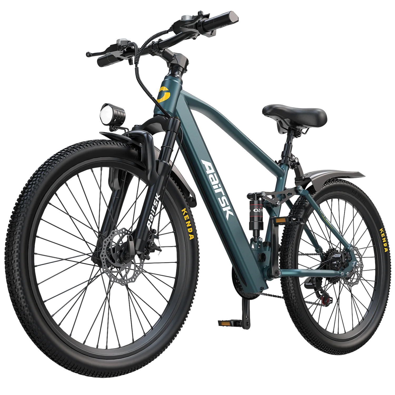 Elektrische fietsen voor volwassenen Aairsk GT900 250W elektrische fiets 36V 13Ah 468Wh batterij 25km/u e-bike 24 inch 21 versnellingen afsluitbare vering mountain city elektrische fiets USB LCD