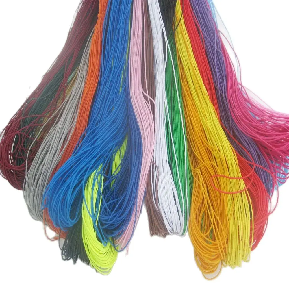 Multicolors 0.8MM Round Elastic Cords About 25 Meter/Pack Party Hat Thread DIY Garment Accessories