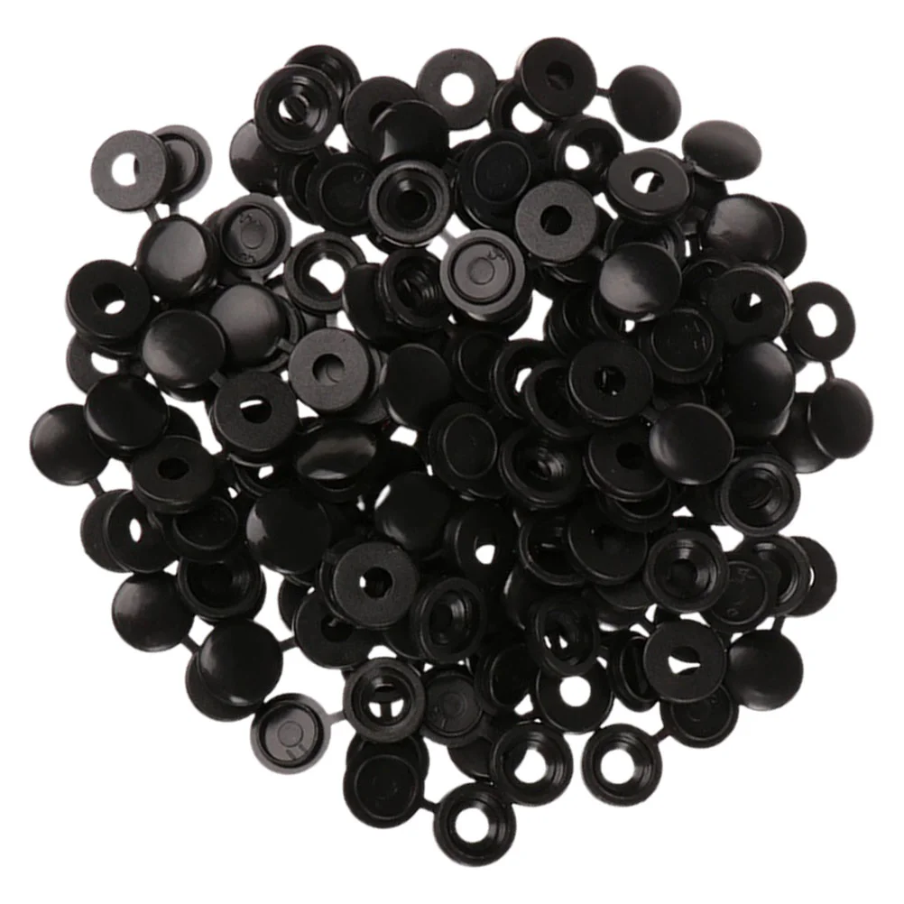 

Shutter Screw Cap Furniture Hardware Decorative Protective Cover Self-tapping Car (Black) 120pcs Caps Plastic Hinge Pe Covers