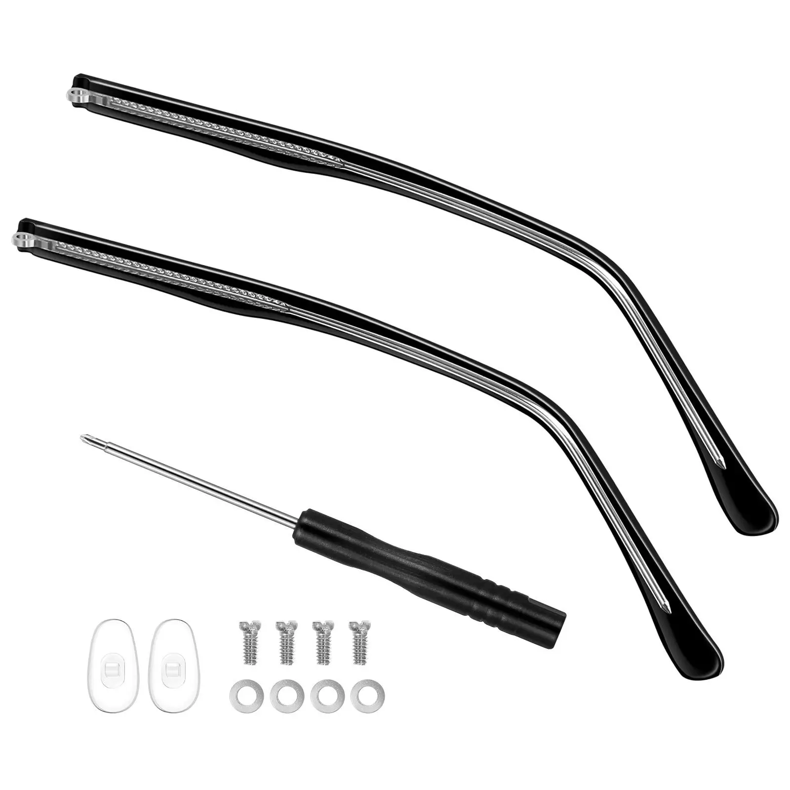 

1 Pair Universal Metal Glasses Arm Replacement Sturdy Eyeglass Temple For Sunglasses Reading Myopia Frames Repair Kit