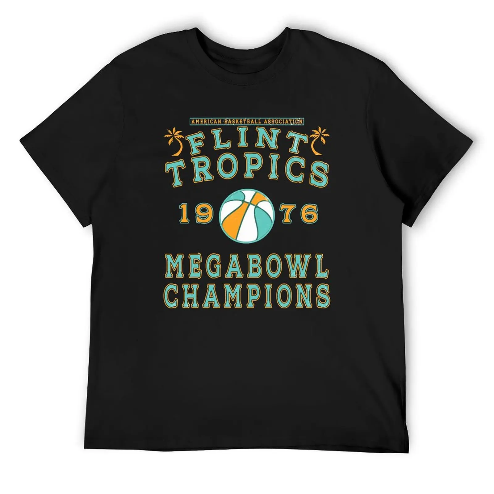 Retro Flint Tropics Megabowl Champions T-Shirt summer top customizeds mens champion t shirts