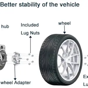 فواصل العجلات محولات الألومنيوم PCD 4x100 إلى 4x108 (4x4.25 أعلى 10 مبيعات 4x100 4x108 محول عجلة - No9