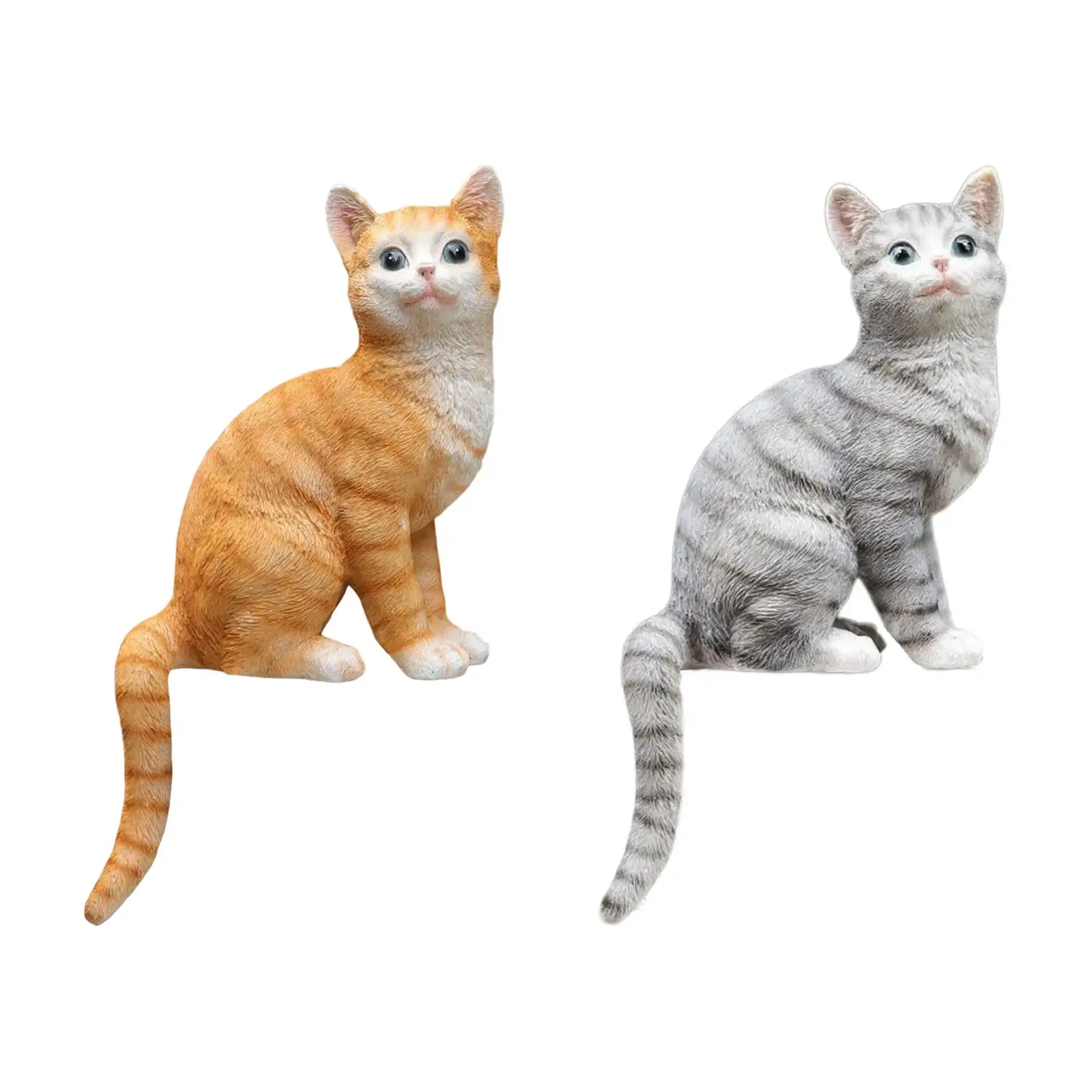 

Cute Cat Figurines Entrance Hall Decoration Weatherproof Animal Resin Crafts