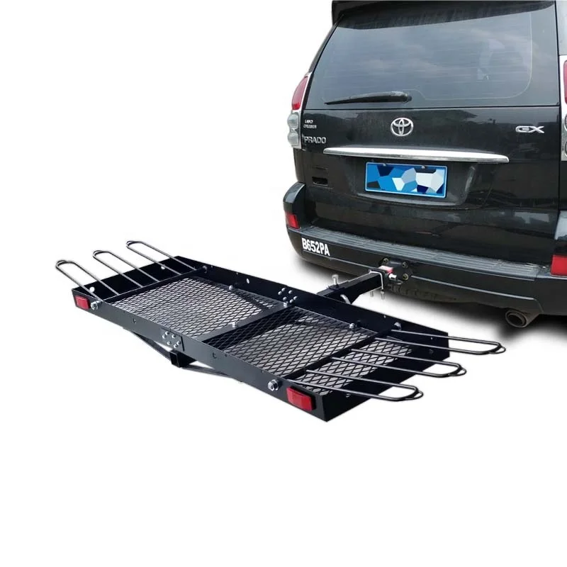 High Quality Hitch Mount Cargo Carrier New Style Popular Load 3 bikes Rack Luggage Basket