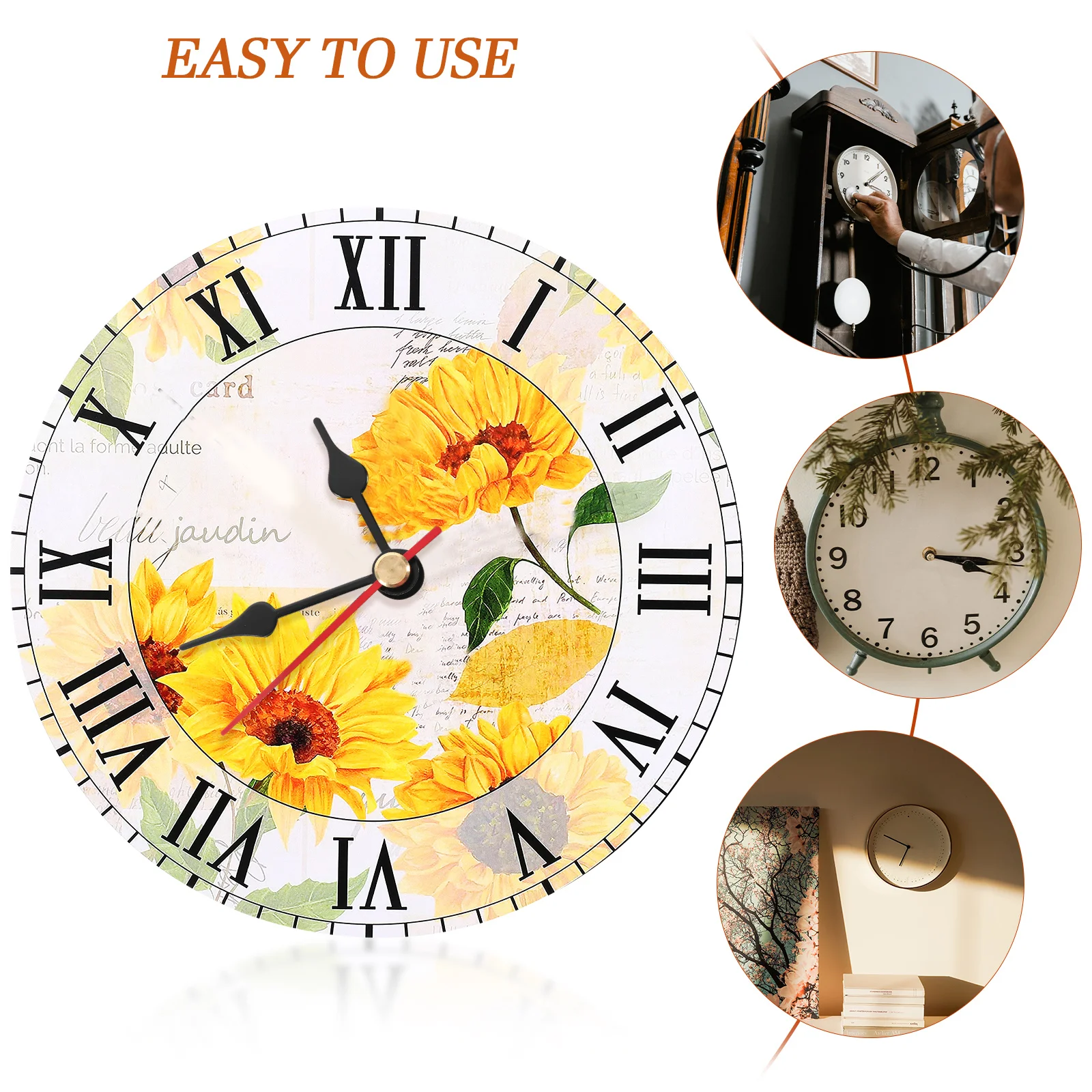 Desk Clock Movement Silent Small Wall Hand DIY Table Suitable for 10-12cm Digital Parts Hands Motor Kit