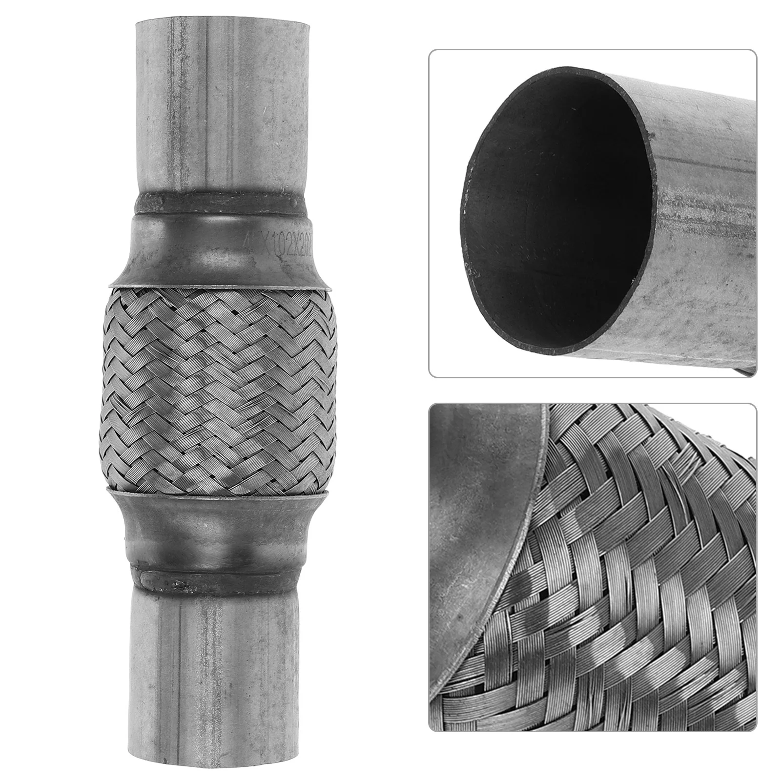 

Flexible No-Weld Design Universal Fit Shock Absorption Durable Metal Construction Connector Car Modification Pipe Adapter