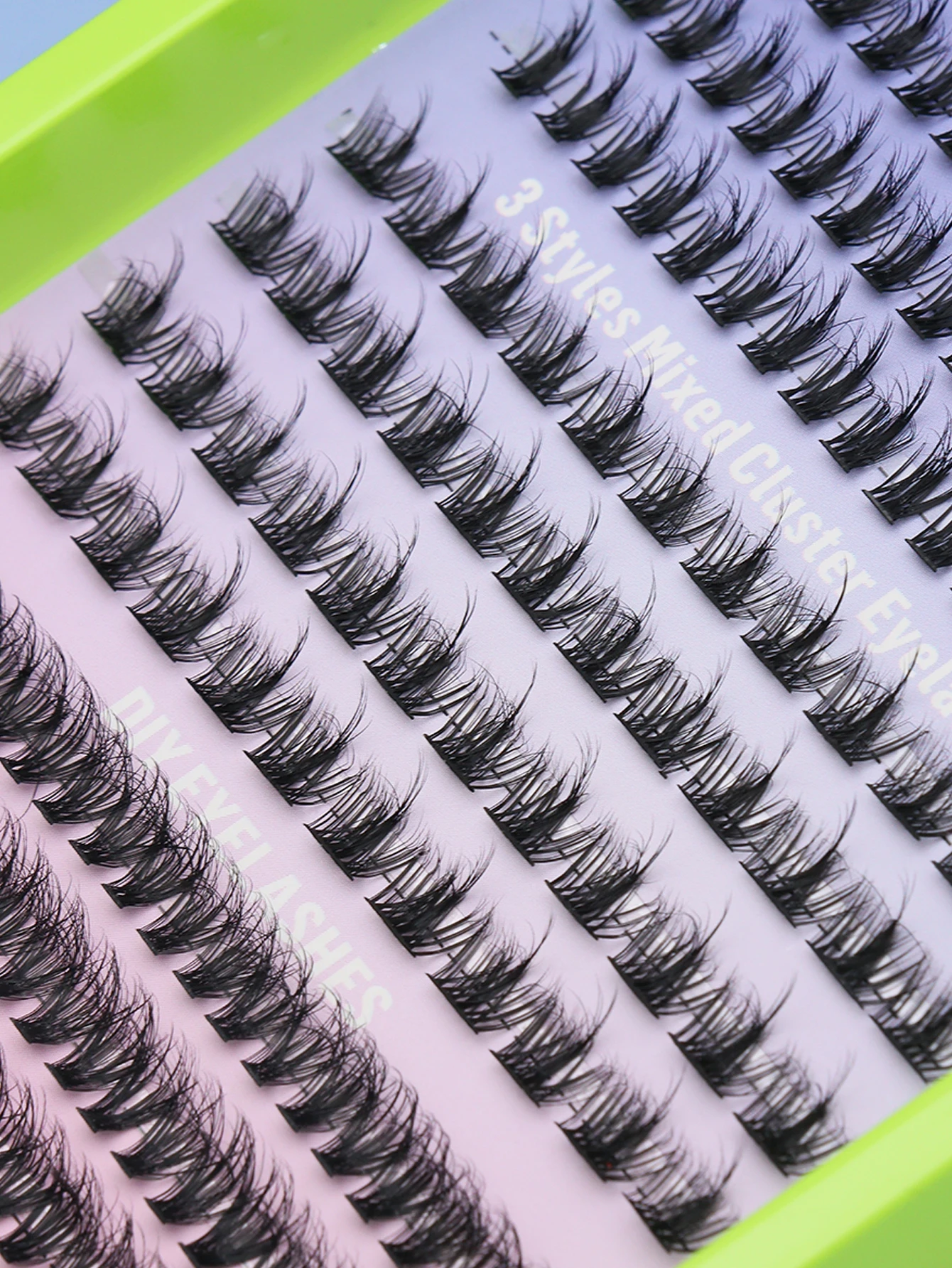 192 مجموعة من 3 أنماط مزيج من الرموش المخصصة للعيون الملونة والحفلات الطبيعية والنوادي وحفلات اجتماعات العمل اليومي والنوادي