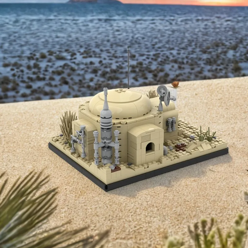 695pcs MOC SW Owen Lars Home On Tatooine PDF Instructions Model Building Blocks Decor Desk Display Shelf Accent Gift For Adults