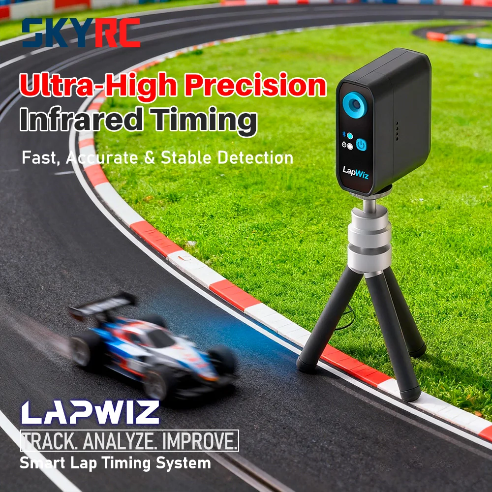 SKYRC LapWiz Professionnel – Chronomètre IR RC avec Gestion Multi-Véhicules, Affichage, Commandes Vocales et Mise à Jour OTA pour Mini-Z 1/10 RC Racing