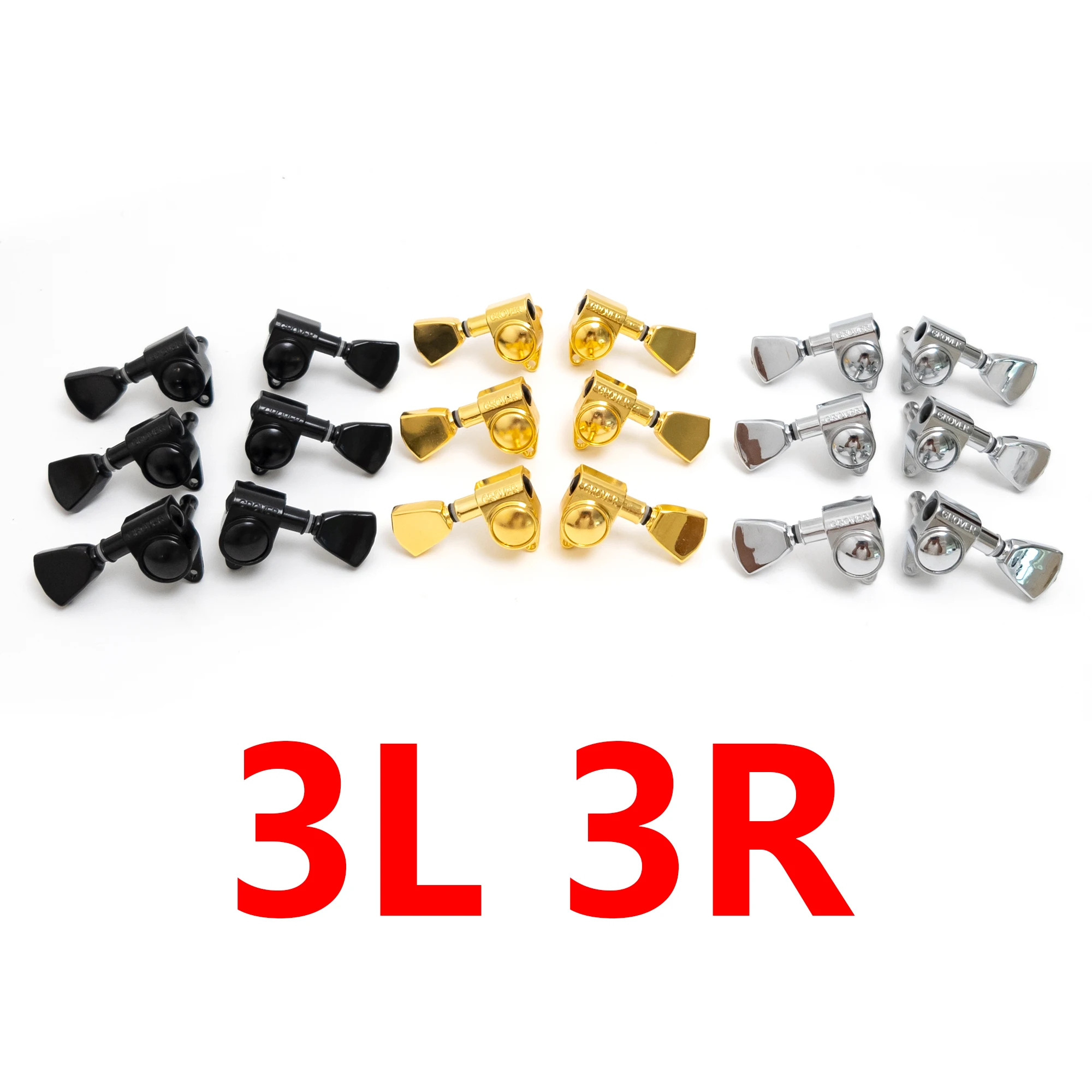 3L3R ضبط الغيتار أوتاد 3x3 رؤساء آلة المستقبلون مع أزرار شبه منحرف لاستبدال الغيتار الكهربائي أو الصوتي