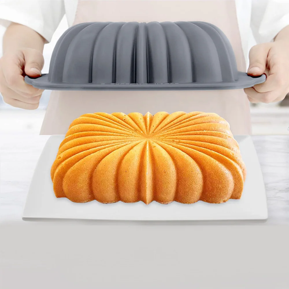 

Fluted Design Toast Bread Moulds for Loaf Pan Pound Cake Baking Tray Tools Food Grade Silicone Bundt Cake Molds Kitchen Bakeware