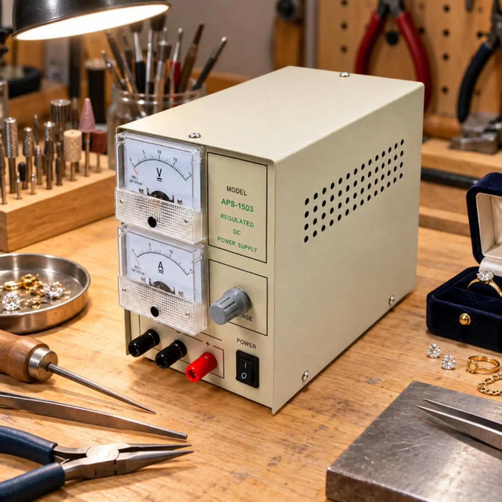 Compact Electroplating Machine for Jewelry Metal Plating with Adjustable Power Supply Module for Gold Silver Work