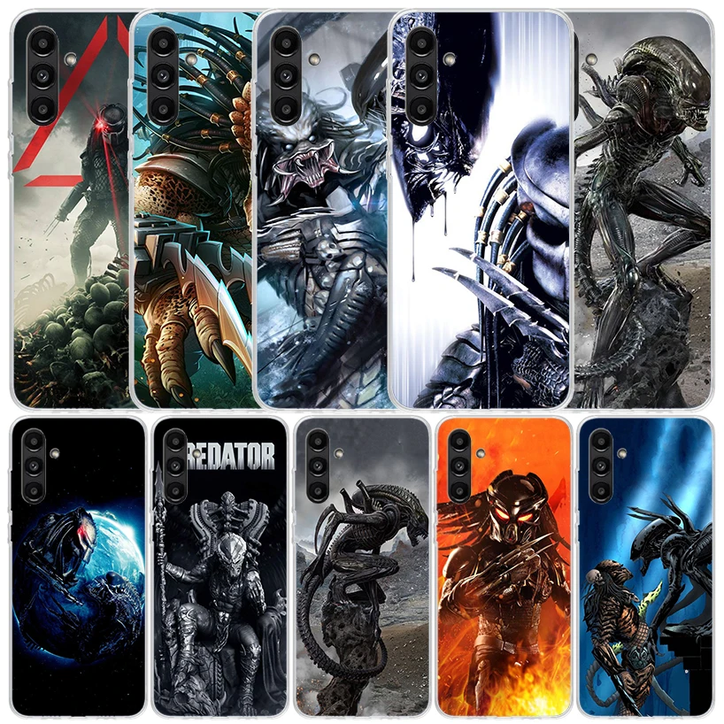 Alien Vs Predator Painted Phone Case For Samsung Galaxy A15 A14 A13 A12 A55 A54 A53 A52 A35 A34 A33 A32 A25 A24 A23 A22 A04S A03