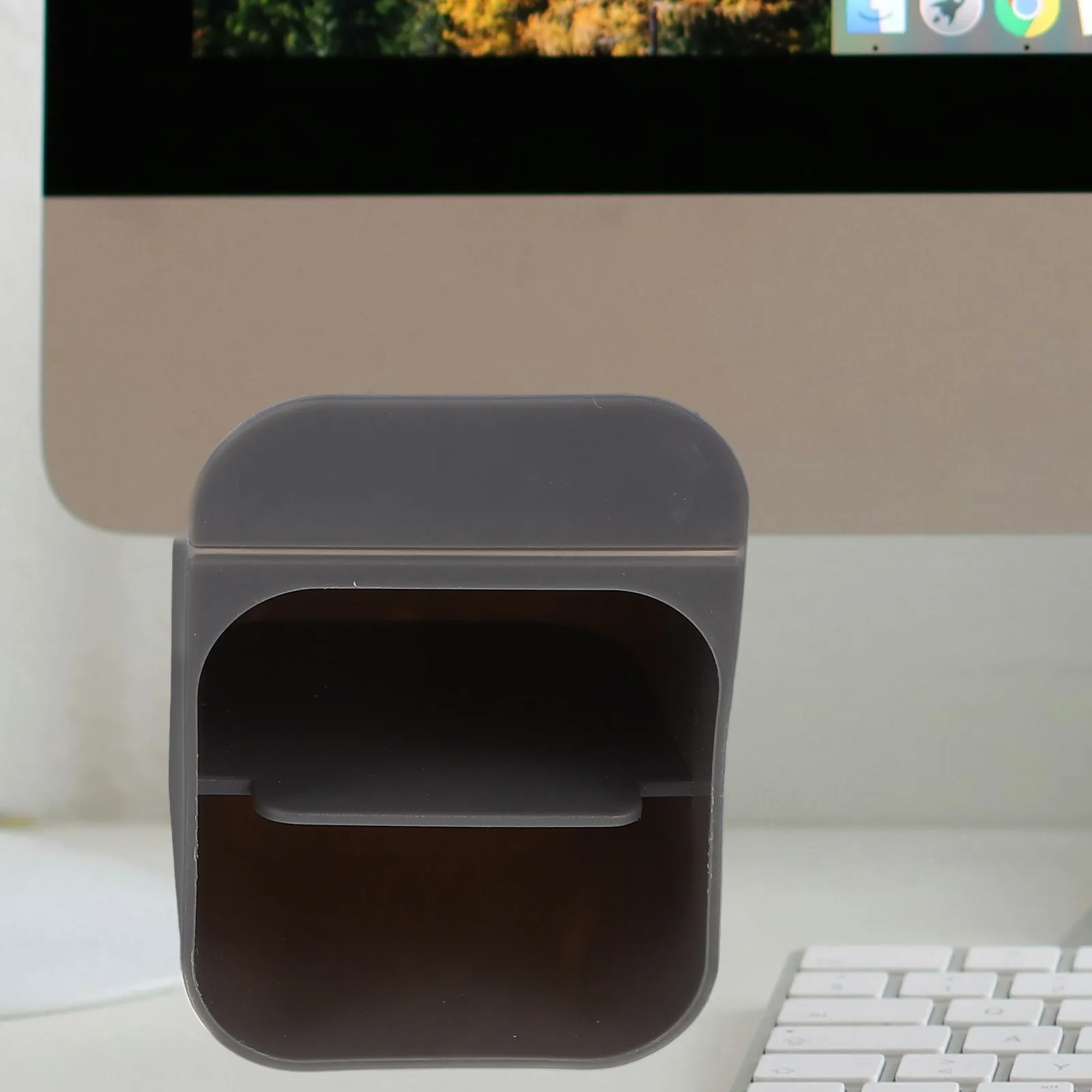 

2 pcs Pen Holder Storage Box Self-Adhesive Desktop Organizer For Office Supplies Pencil Container Desk Monitor Mount