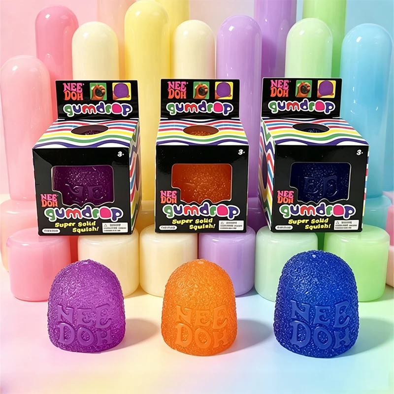 Needoh Gumdrop Slow Rebound Fidget Toy Soft Squeeze Stress Relief Ball Anti-Anxiety Sensory Daily Relaxation Anniversary Gift