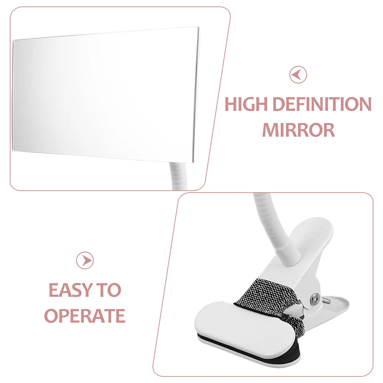 مرآة مضادة للظهور لسطح المكتب، زوايا قابلة للتعديل، حماية الخصوصية، مرآة مكياج مكتبية، قاعدة ثابتة، مكياج شخصي