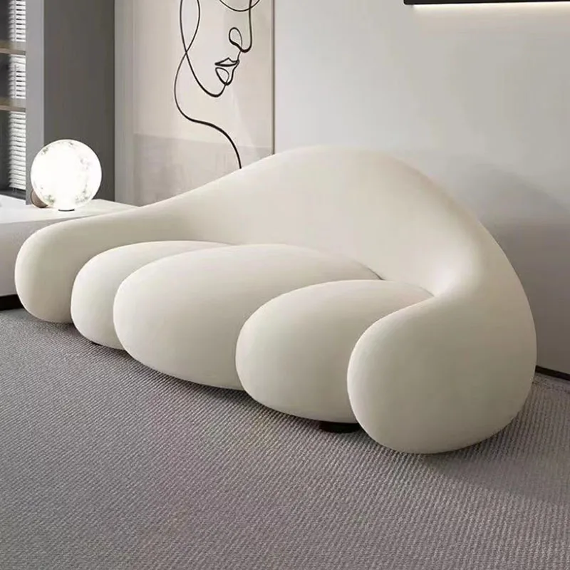 Unikalne zakrzywione minimalistyczne sofy rozkładany salon leniwy przedpokój Sofa kanapa ergonomiczny Salon De Jardin meble amortyzowane WXH30XP