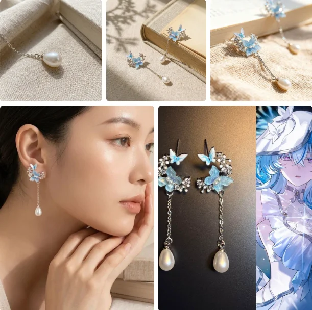 

Presale Game Wuthering Waves The Shorekeeper Earring Accessories Girls Body Dress Up Earrings Xmas Gift Birthday Gift Halloween