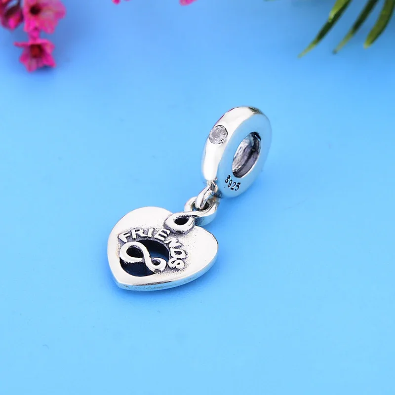 FC Jewelry Fit Original Charms Bracelet 925 Sterling Silver Friends Forever Infinity Symbol Bead For Making Women Berloque 2024