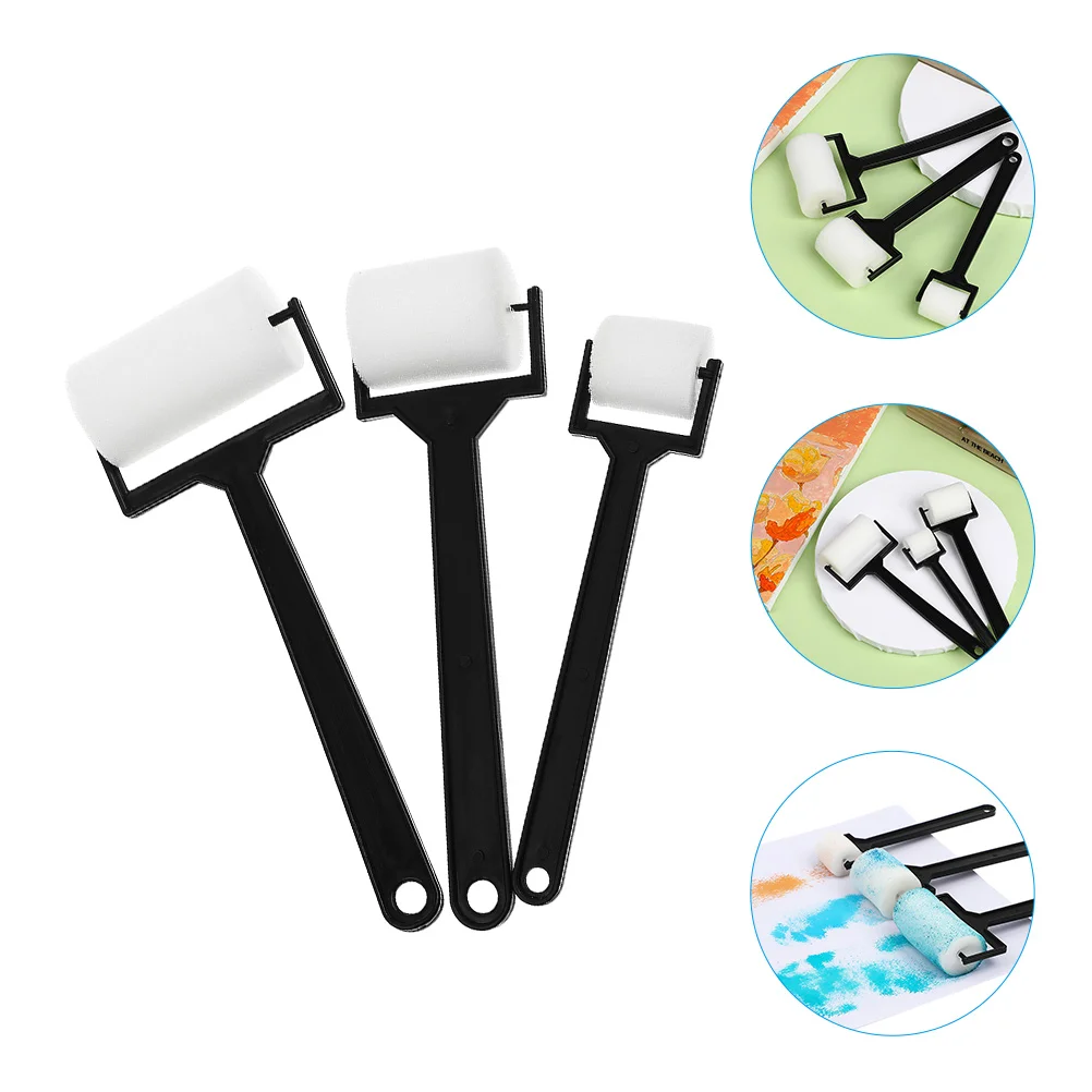 9 Pcs Sponge Brush Paint Glue Roll DIY Graffiti Kids Painting Roller for Children Toddler Tool