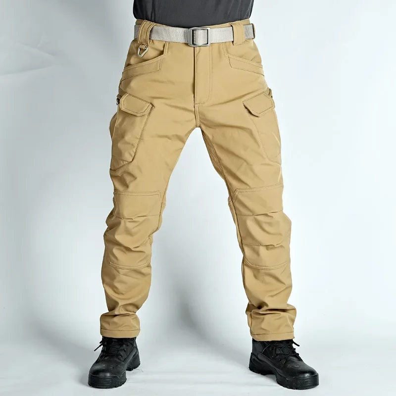 

Softshell Warm Pants Men's Waterproof Sharkskin Fleece Working Trousers Outdoor Windproof Thickened Wear-resistant Cargo Pants