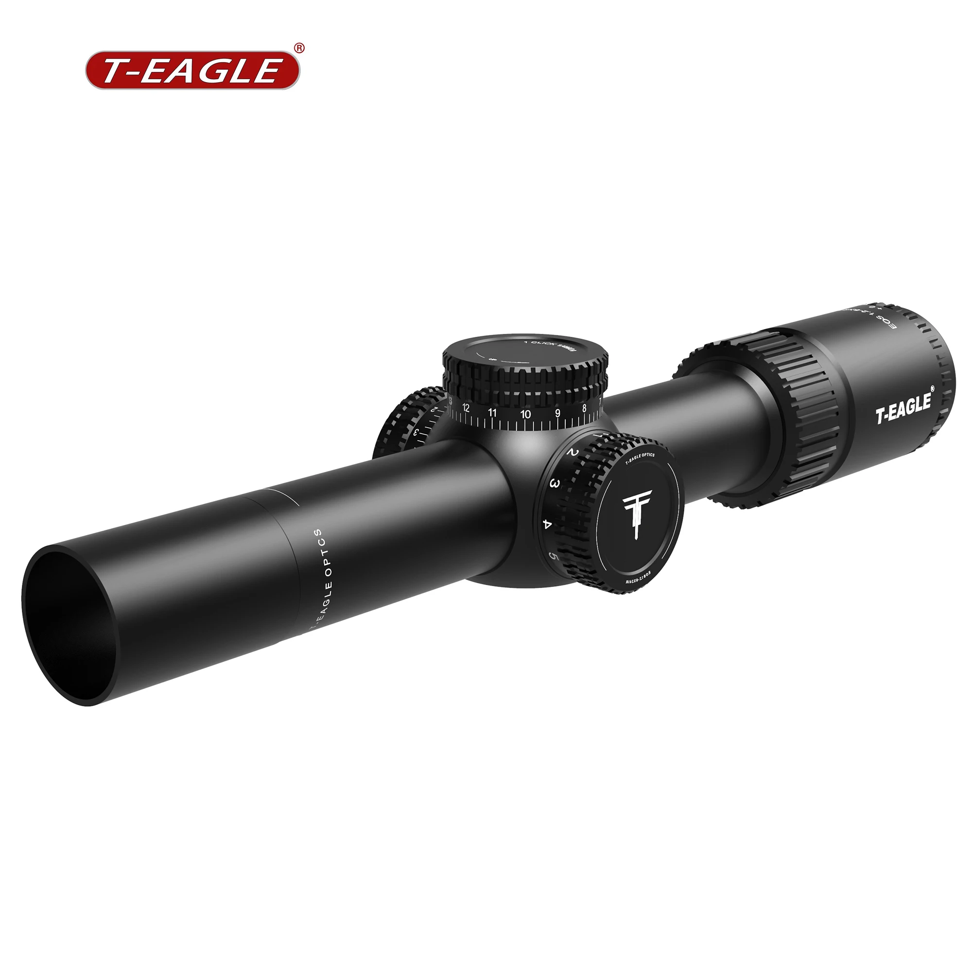 Imagem -03 - T-eagle-riflescope Tático Escopo de Mancha para Caça de Rifles Colimador Óptico Mira de Arma Luz Vermelha e Verde Eos 1.26 X24 Irhk