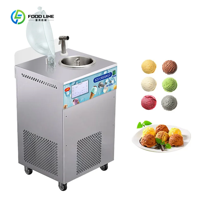 Custom Italian Hard Ice Cream Batch Freezer Gelato Maker Commercial Gelato Ice Cream Machine