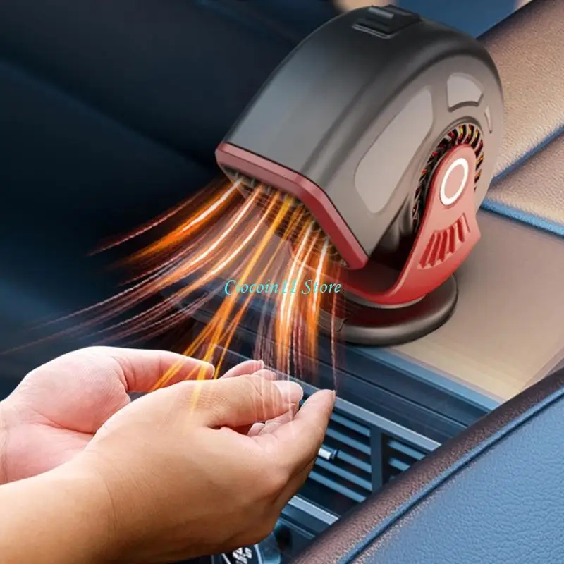 Y1UB 12V Portable Car Heater Defroster ABS Black Windshield Defogging Device For Cold Weather