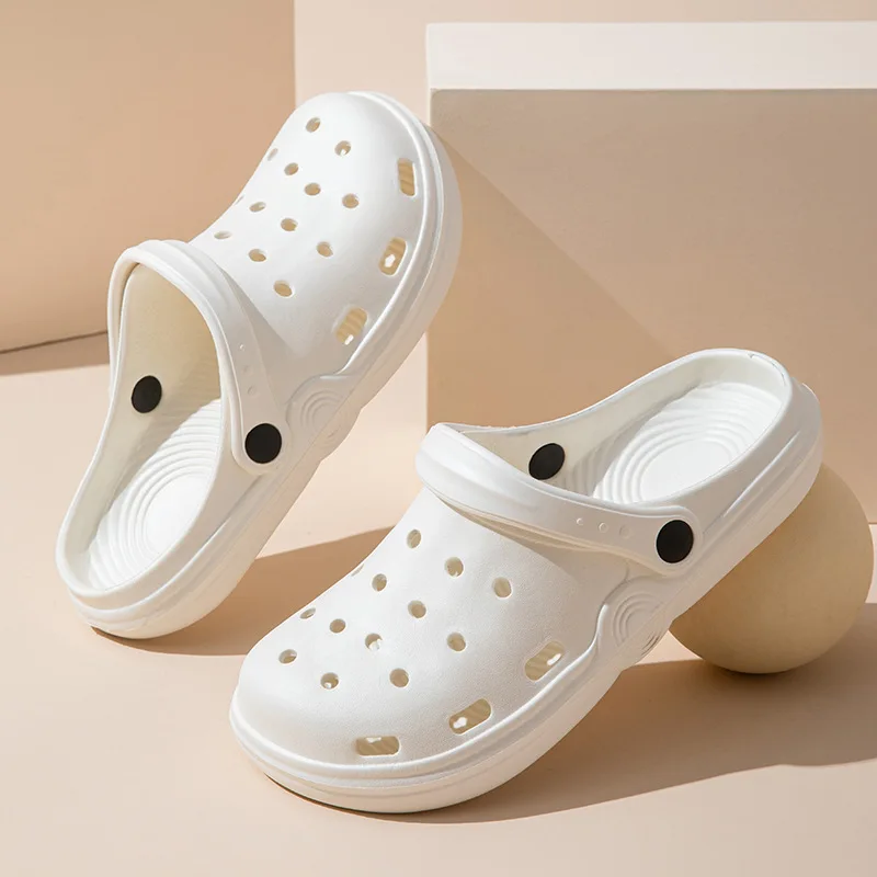 Dongdong Shoes Women's New Trendy Summer Thick Sole Increase Anti Slip Fashion Work Beach Baotou Slippery Sandals