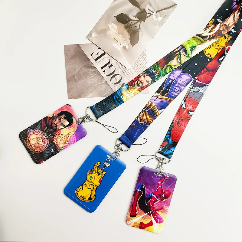 American Anime Credential Holder Movie Lanyards for Key Neck Strap Card Badge Gym Keychain Keyring Accessories Gifts