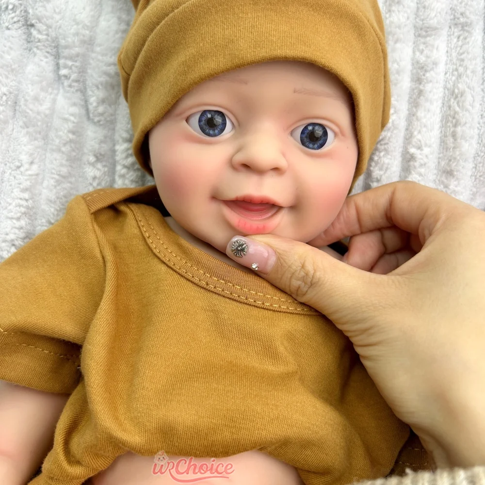 45cm Uroczy Chłopiec Realistyczny Ręcznie Robiony Miękki Silikonowy Reborn Realistyczne Detale Ciężarowa Lalka na Prezent Urodzinowy Zabawka dla Dzieci