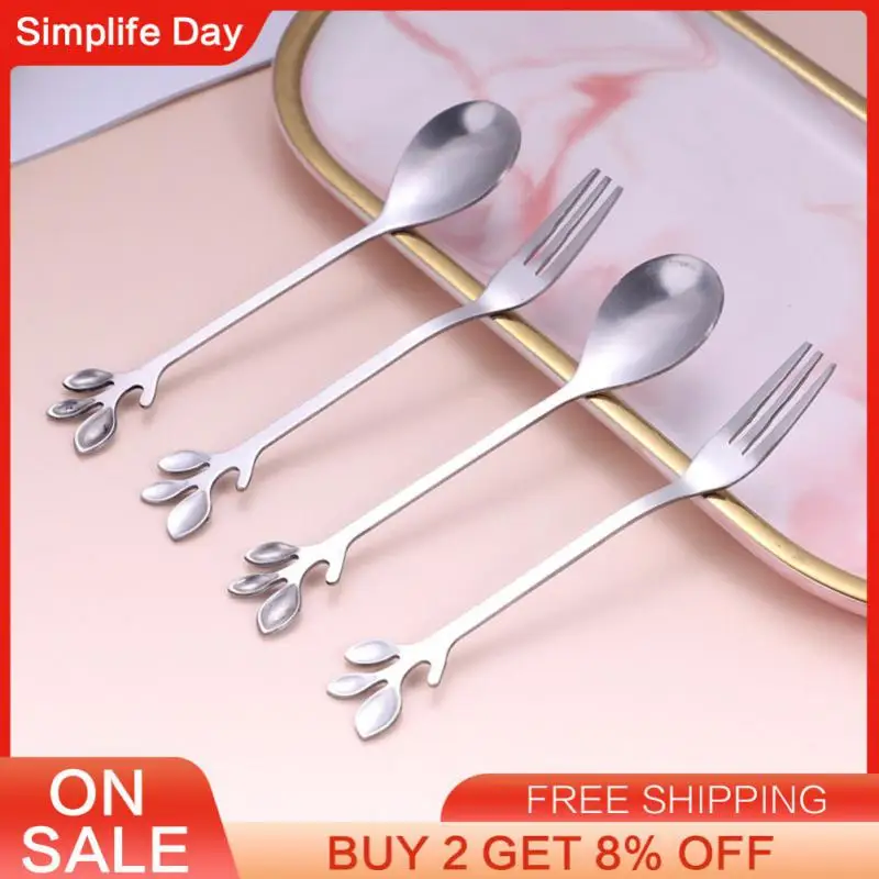 Teaspoon Creative Dining Room Creative Coffee Spoon Afternoon Tea Fork High Quality Stainless Steel Spoon Character Decorative