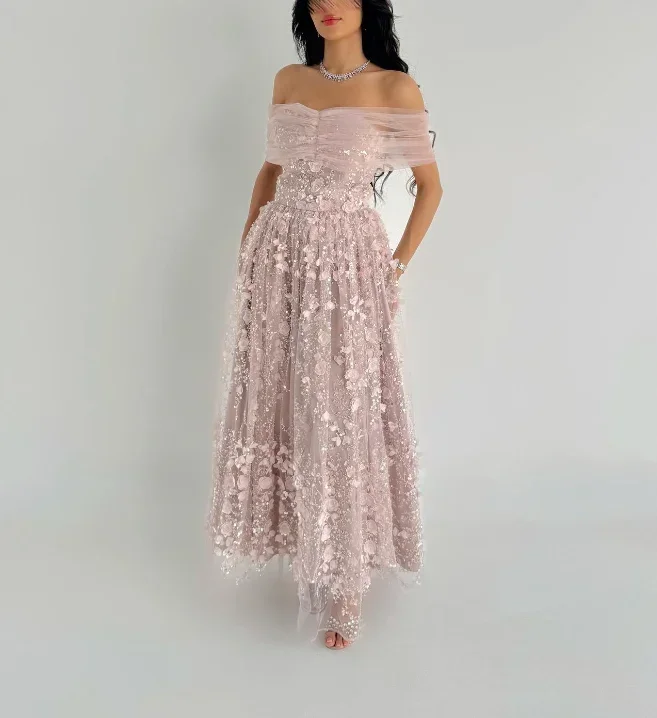 Customized Pink Vestidos Para Bodas Mujer Invitada Dress For Women Prom Dresses Robes De Soirée Evening Dress 2024 Elegant Fo