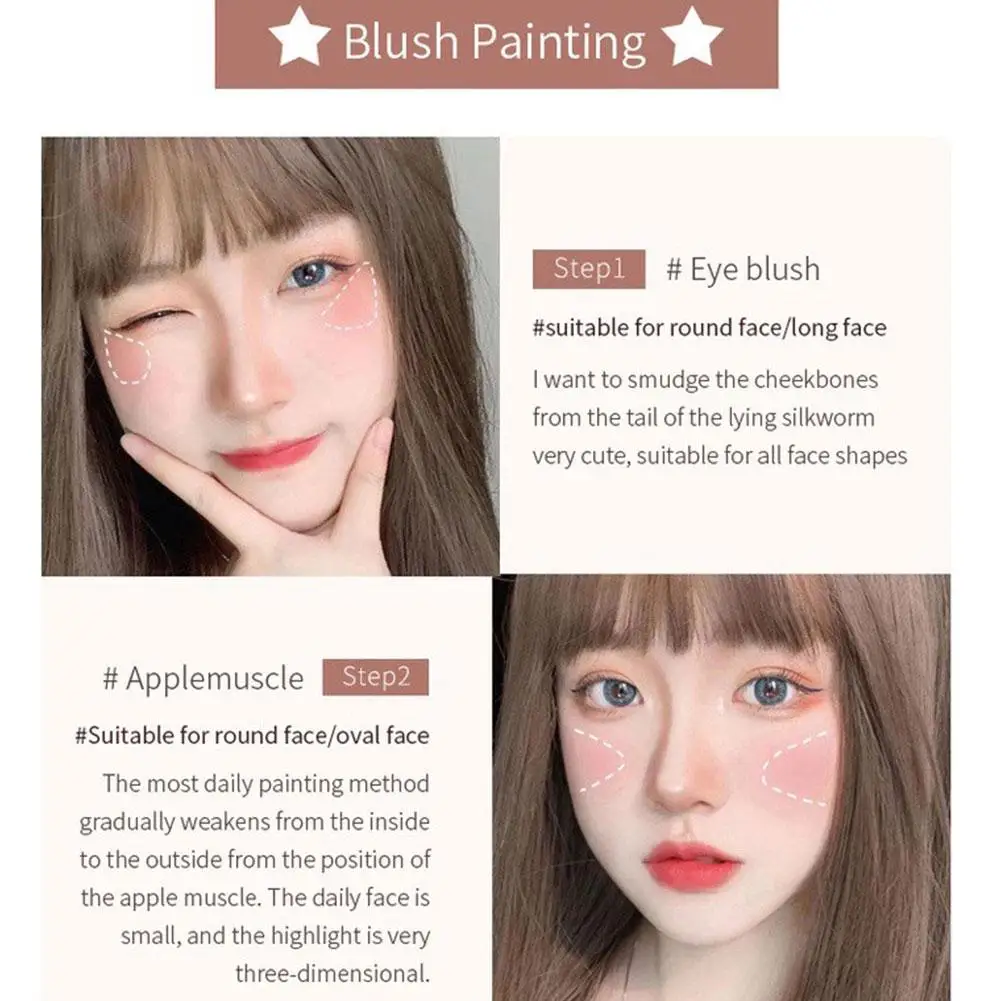 3 em 1 fosco iluminador blush paleta perolado blush sombra rosto cosméticos paleta de maquiagem feminino brilhante coreia maquiagem