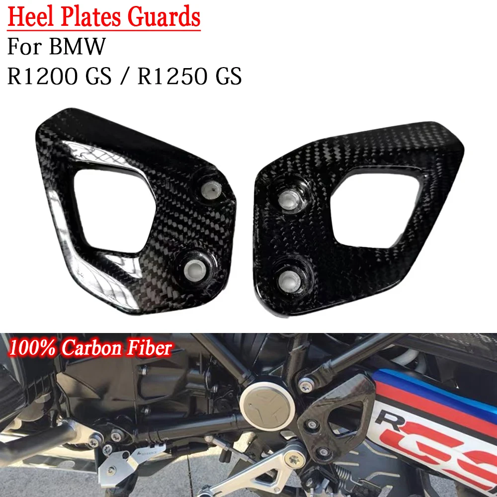 

For BMW R1200GS R1250GS ADV 2017-2024 Motorcycle Carbon Fiber Heel Plates Guards Footrest set Accessories
