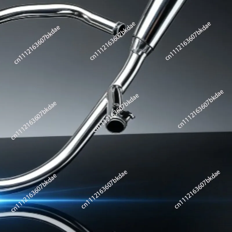 GN250 single exhaust pipe front section thickened double tube