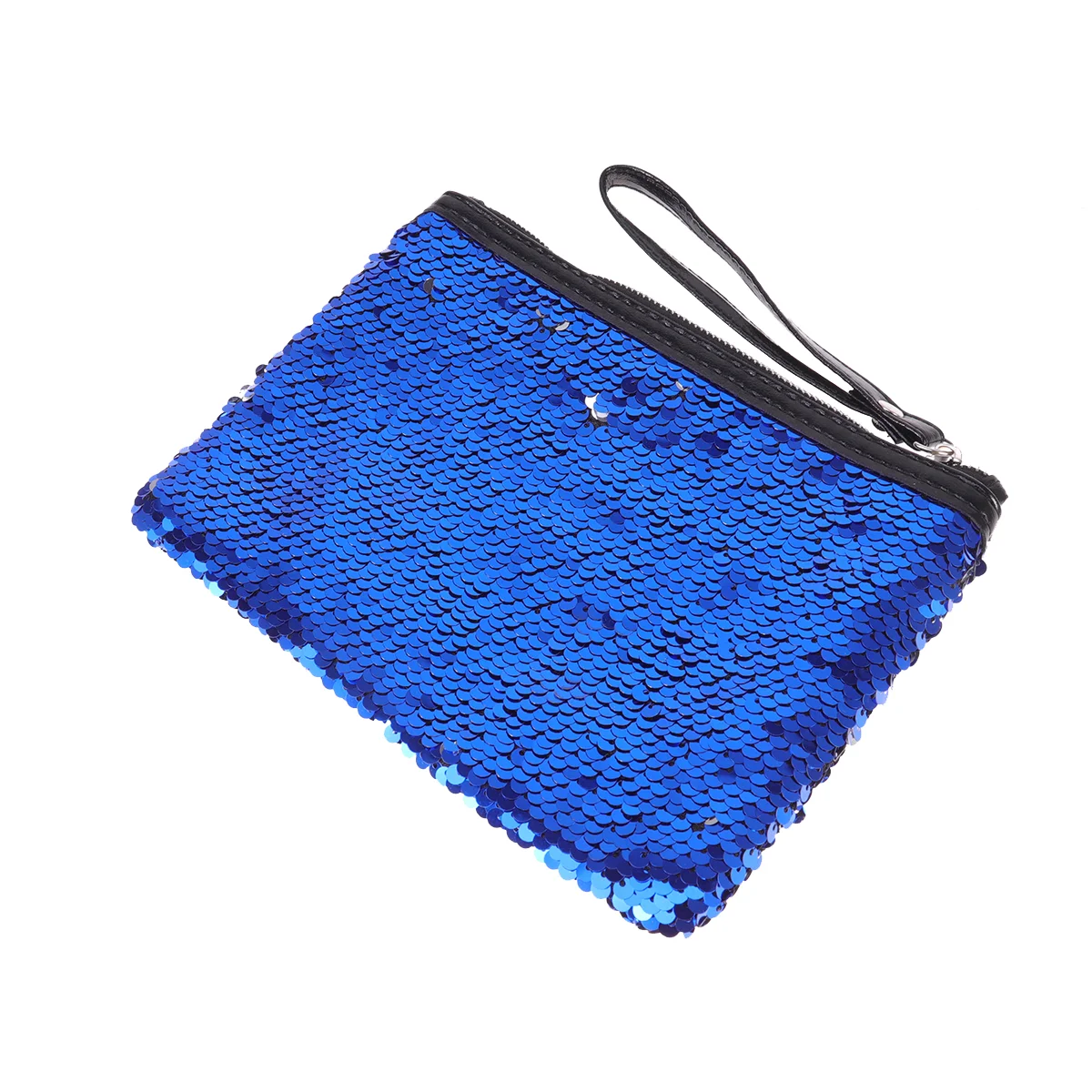 Color Changing Paillette Bag Change Clutch Handbag Fashion Storage Bag (Blue and Silver Bag)